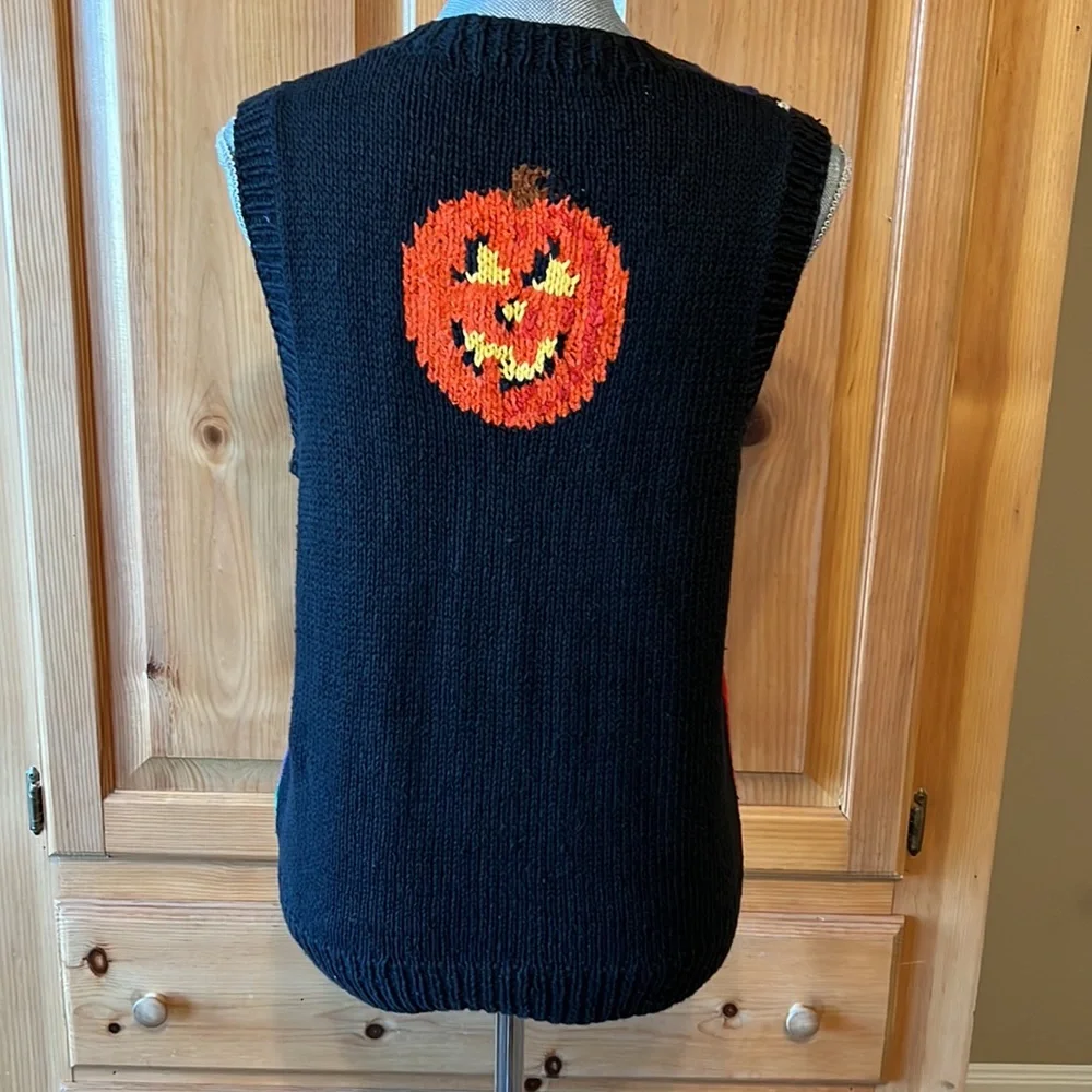 Karen Scott Vintage Knit Halloween Vest PM - Picture 4 of 5